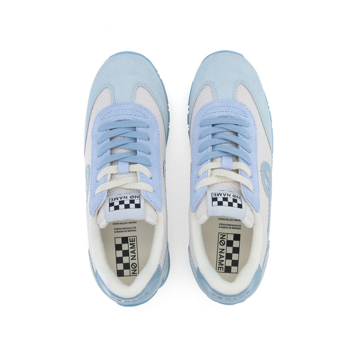 CITY RUN JOGGER W - S.KNIT/SD/PAT - BLANC CASSE/BLEU CIEL 